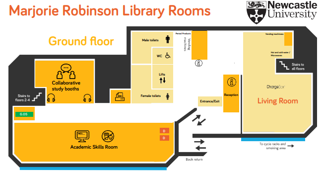 Marjorie Robinson Reading Rooms Floorplan
